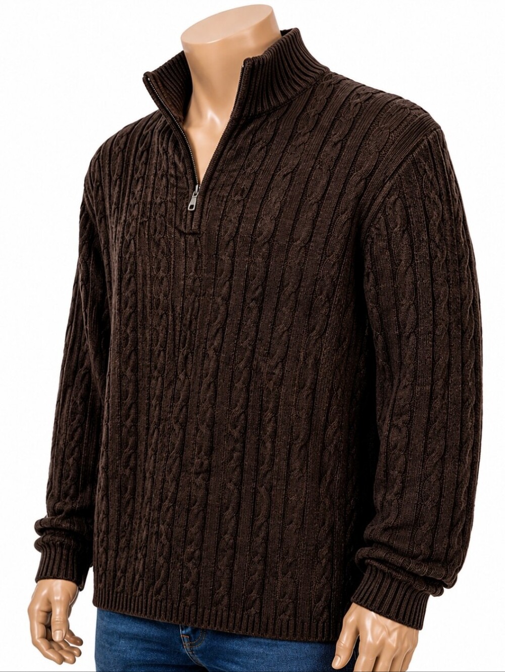 Croft & Barrow Men Sweater 2XL Brn Boho Cottage Street Y2k 90s Retro Chunky Dad